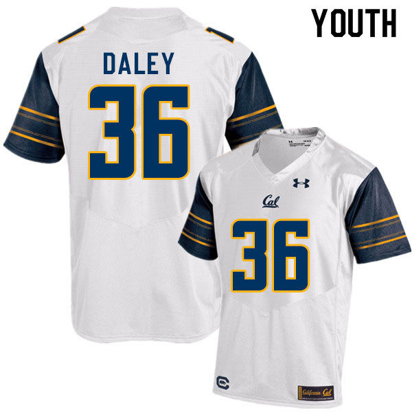Youth #36 Grant Daley Cal Bears College Football Jerseys Sale-White - Click Image to Close